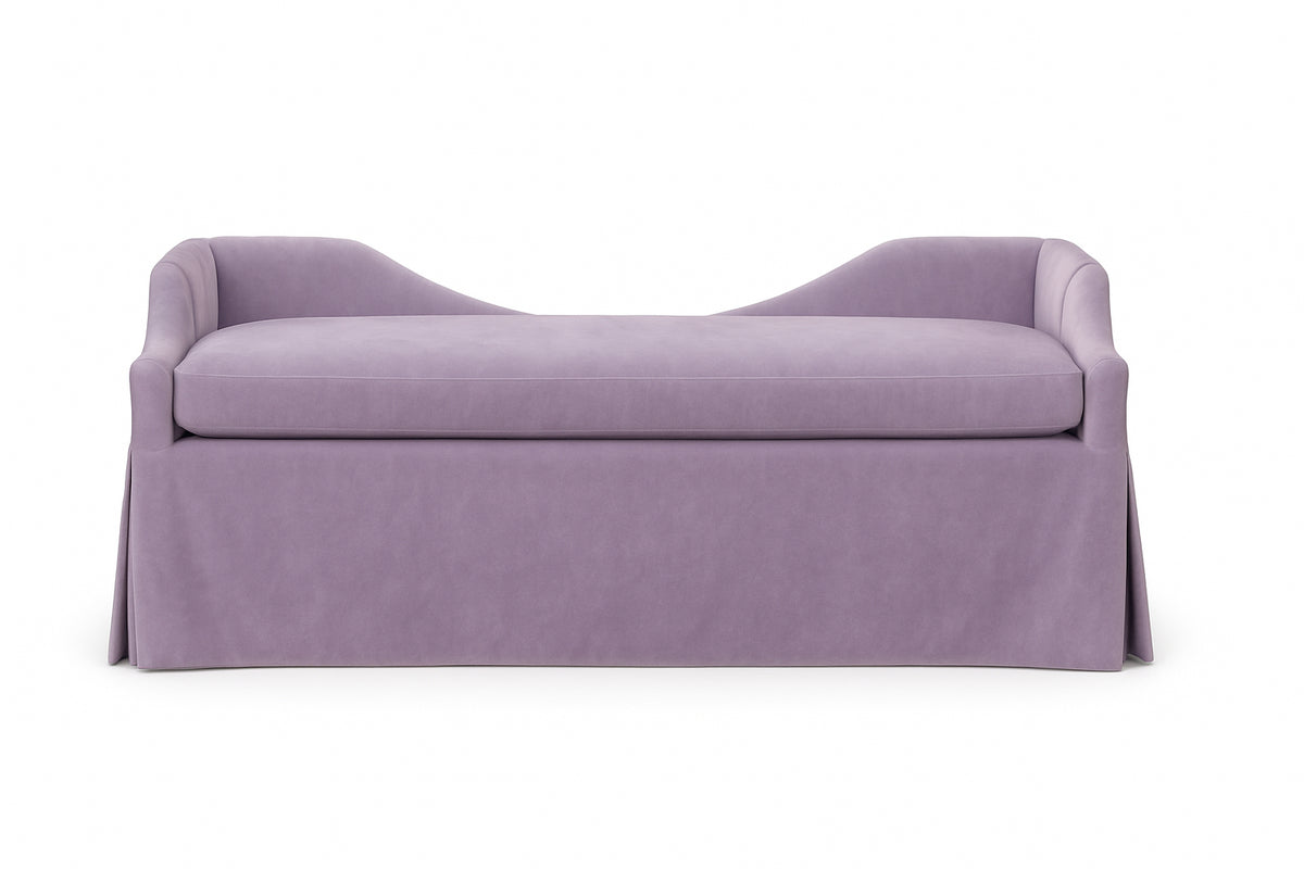 Buckhead Bench with Waterfall Skirt