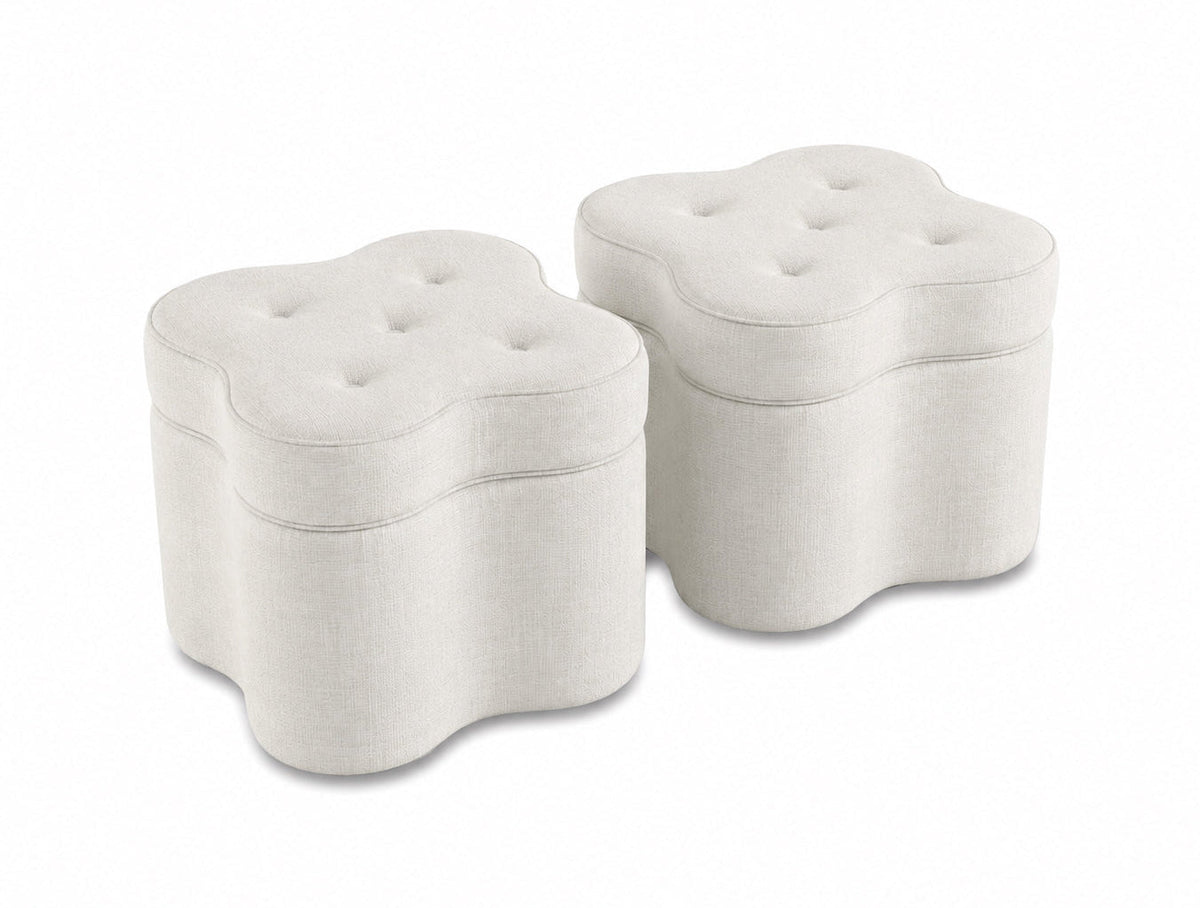 Clover Ottoman With Casters