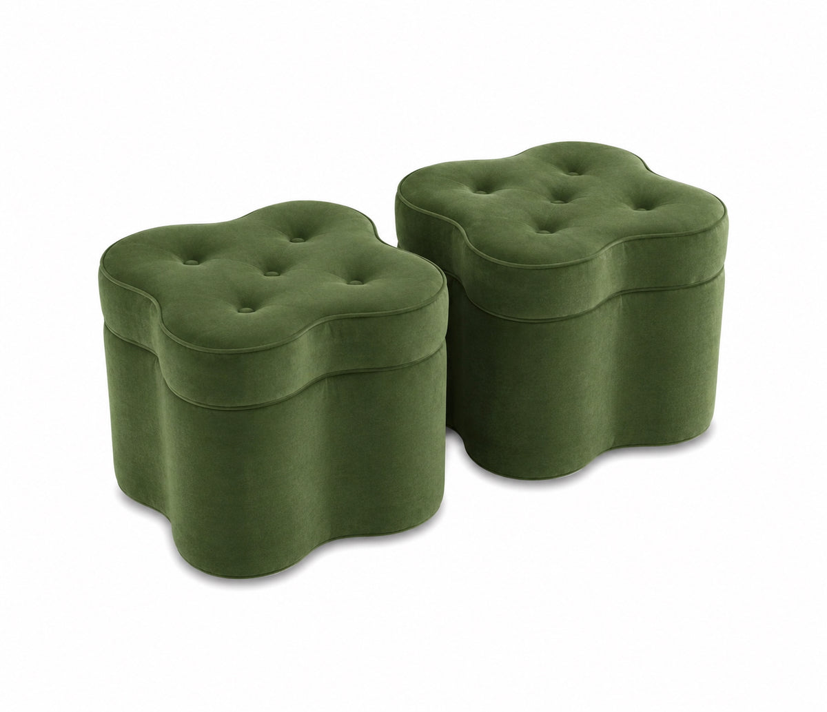 Clover Ottoman With Casters