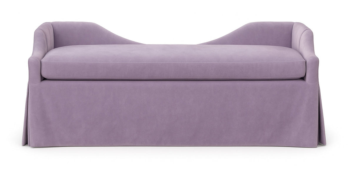 Buckhead Bench with Waterfall Skirt