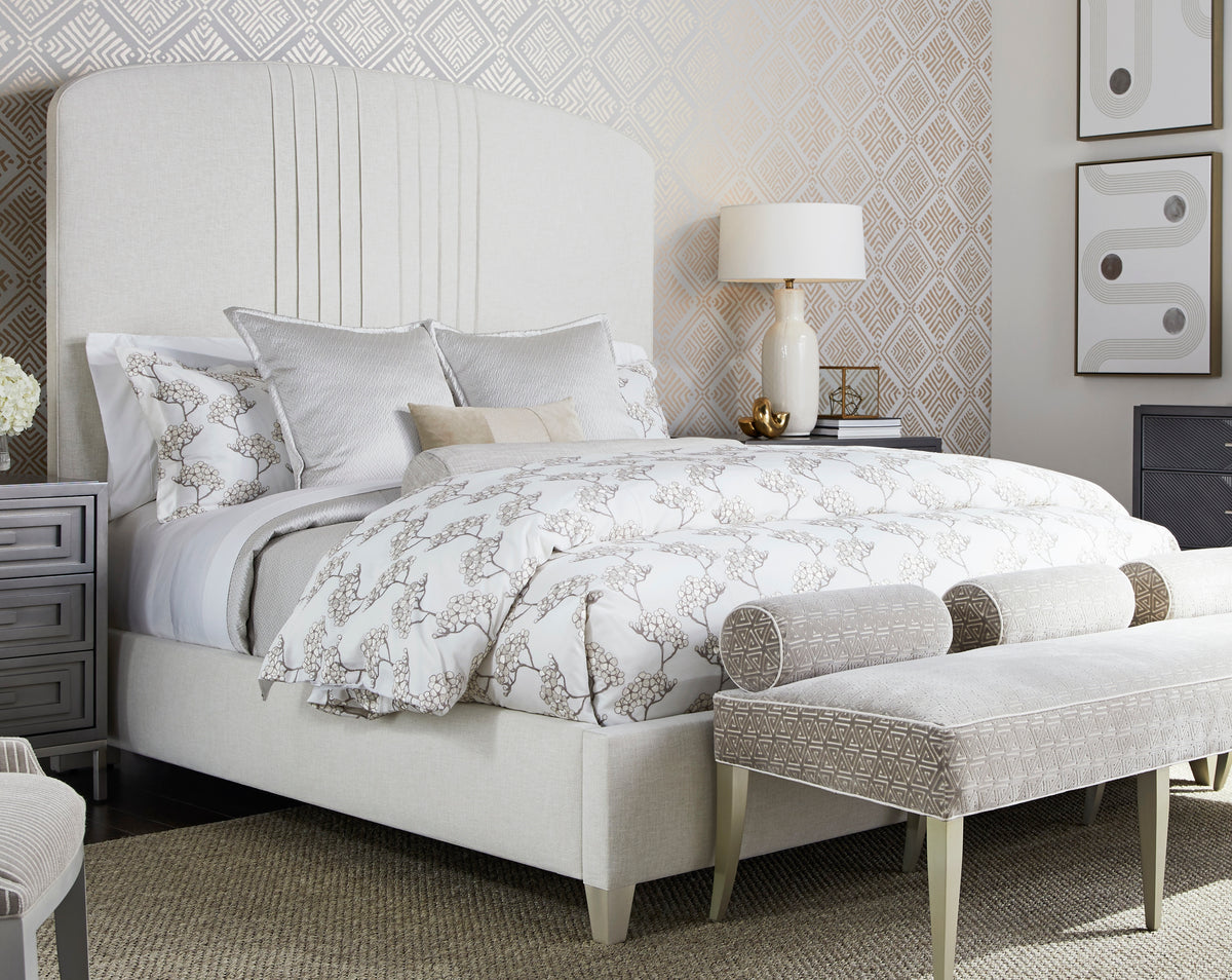 Jennifer Pleated Bed - Multiple Headboard Heights