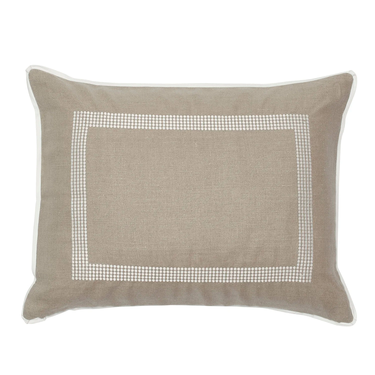 Washed Belgium Linen Embroidered Sham - Available in Six Colors